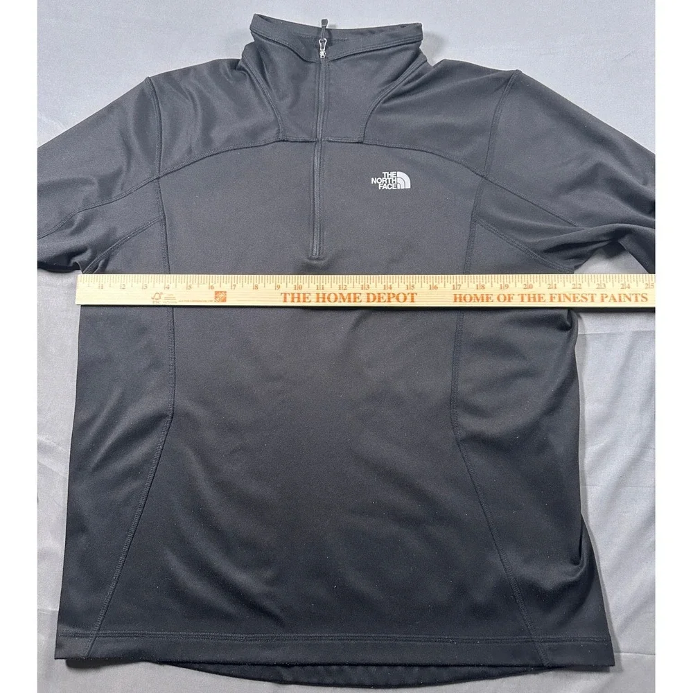 The North Face Mens Black Quarter Zip Pullover Fleece Jacket Size‎ Large